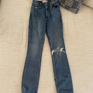 Abercrombie & Fitch Dark Blue Straight Leg Jeans